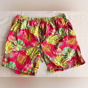 Super Massive Tropical Flamingo Men's Swim Shorts Trunks Size XL